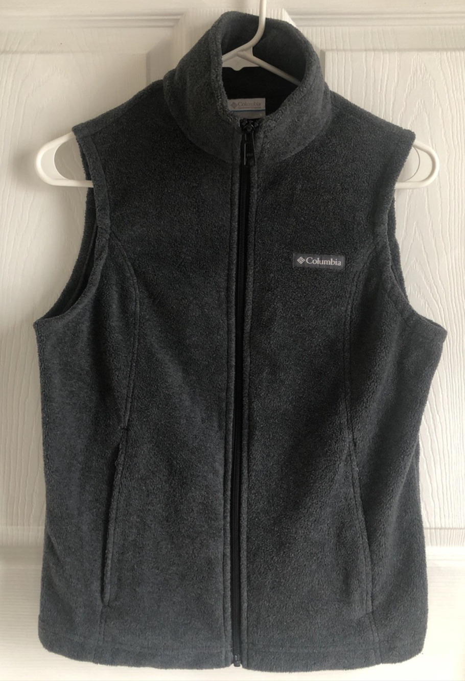 Columbia Fleece Charcoal Gray Benton Springs Vest Womens Size SM full zip